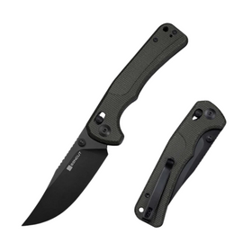 Nóż składany Sencut Slybolt Dark Green Canvas Micarta, Black 9Cr18MoV (S25001A-1)