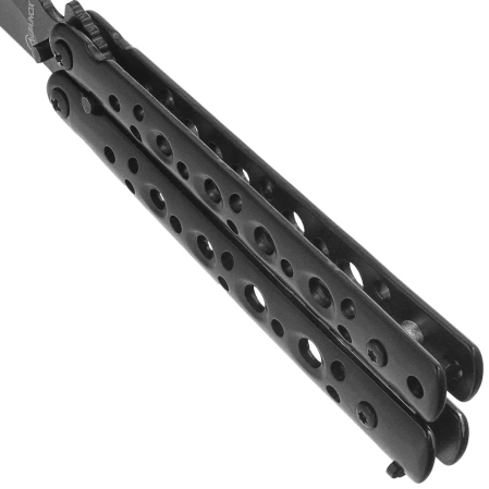 Nóż składany motylek Martinez Albainox Balisong Black Steel, Black 3Cr13Mov (02225)