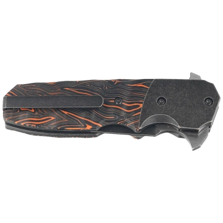 Bestech Freefall Black Titanium/Black-Orange G10 Knife, Black Stonewashed/Satin CPM S35VN by Jason Clark (BT2007B)