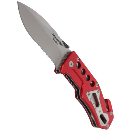 BlackFox Aluminium Red Rescue Folding Knife (BF-117)