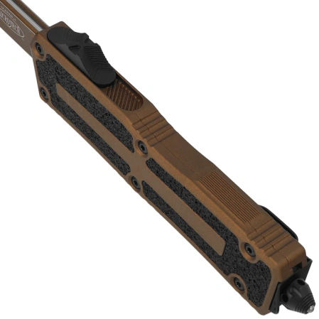 Microtech Scarab II Gen III S/E OTF Knife Cerakote Burnt Bronze Aluminum, Cerakote Burnt Bronze M390MK by Tony Marfione (1278-1UB-C19Z4)