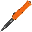 Microtech Hera II Mini D/E OTF Knife Orange Aluminum, Black M390MK by Tony Marfione (1702M-1OR)