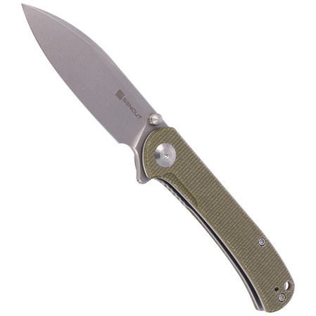 Sencut Knife Scepter Olive Micarta, Stonewashed 9Cr18MoV (SA03E)
