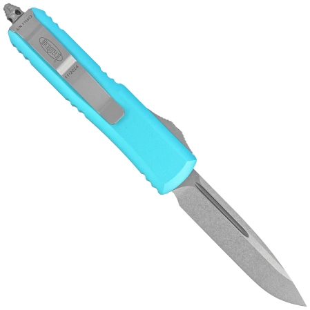 Nóż automatyczny OTF Microtech UTX-85 S/E Turquoise Aluminium, Stonewashed M390 (231-10TQ)