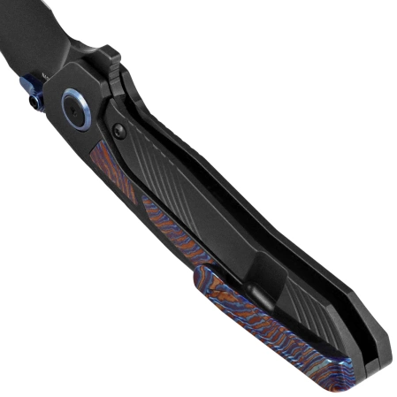 Nóż składany Remette Kestrel Black DLC Titanium/Timascus, Black DLC CPM S35VN (RTPO-E)