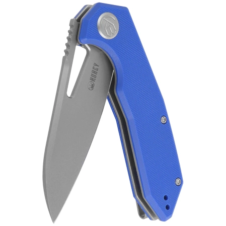 Kubey Vagrant Blue G10, Sand Blasted 14C28N by Maksim Tkachuk (KU291P)