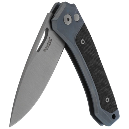 LionSteel Twain Blue Titanium/Carbon Fiber, Satin MagnaCut by Gianni Pauletta (TW BL CF)
