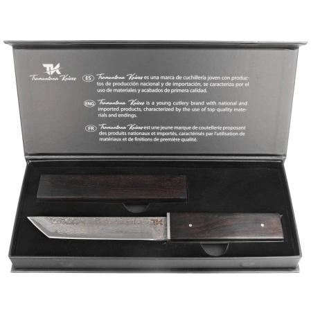 Tramuntana Decor Habitat Tanto Knife Black Ebony, Damascus (H0077)