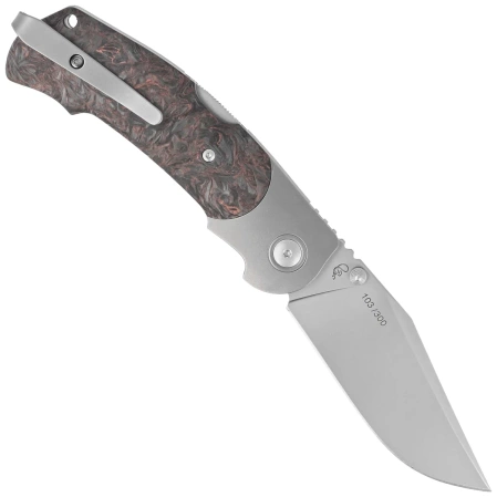 Viper Turn LE 111/300 Titanium/Dark Matter Copper Fat Carbon, Bead Blasted M390 by Fabrizio Silvestrelli Knife (V5986FCC)