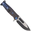 Nóż składany Medford USMC FF Black/Blue-Violet ''Diamond Head'' Titanium, BLue HW, Brsh/Blue Clip, Black DLC/Satin S90V by Greg Medford (MK2049PQ-31A6-T2C2-PP)