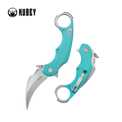 Nóż składany Kubey Rogue Pikal Light Blue G10, Stonewashed 14C28N by MUZI Design (KU298C)