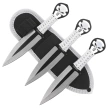 Noże do rzucania Martinez Albainox Skulls Set 3 szt White Cord, Satin 3Cr13Mov (32453)