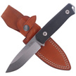 LionSteel Bushcraft Knife Black G10, Stone Washed Sleipner by Molletta (B41 GBK)