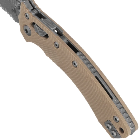 Microtech Amphibian Ram-Lok S/E Knife Fluted Tan G-10, Apocalyptic P/S M390MK by Tony Marfione (137RL-11APFLGTTA)