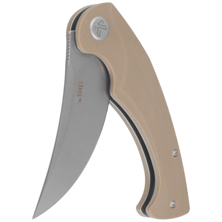 Nóż składany Kubey Scimitar KU173M Tan G10, Bead Blasted 14C28N