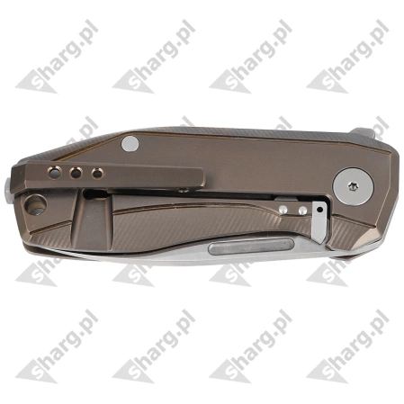 LionSteel Nano Bronze Titanium, Satin MagnaCut Knife (NA01 BR)