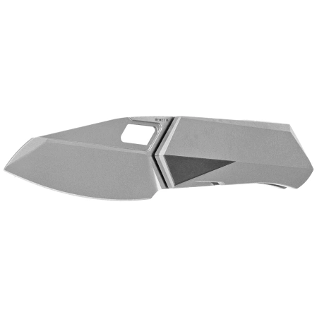 Remette RT-Woodpecker Knife Gray Titanium, Hand Grinding Pearlescent M390 (RTWP-T)