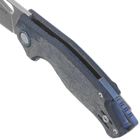 MKM Vincent Knife Denim Canvas Micarta, Stonewashed MagnaCut by Jesper Voxnaesi (MK VCM-DC)