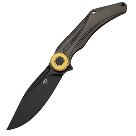 Bestech Seraph Knife Black Bronze Titanium, Black Stonewashed M390 by Kombou (BT2403E)