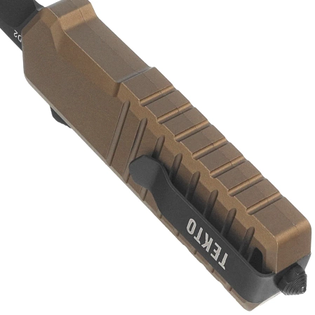 Nóż automatyczny OTF Tekto A2 Badger Mini T/E Desert Aluminium, Black D2