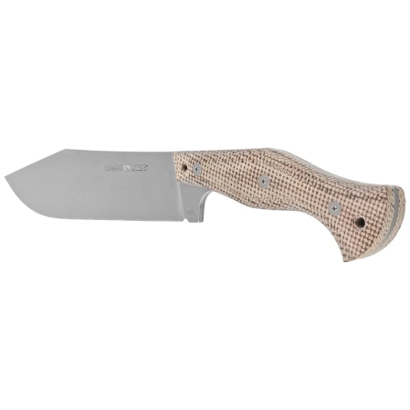 Viper Carnera Brown Canvas Micarta, Stonewashed D2 by Tommaso Rumici Knife (VT4006SWBW)