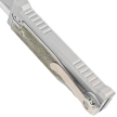 Reate Knife Mini EXO OTF Gravity T/E Bead Blasted Titanium/Green Micarta, Stonewashed CPM 3V