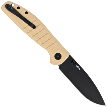 Nóż składany Bestechman Goodboy Khaki G10, Black DLC D2 by Keanu Alfaro (BMK04E)