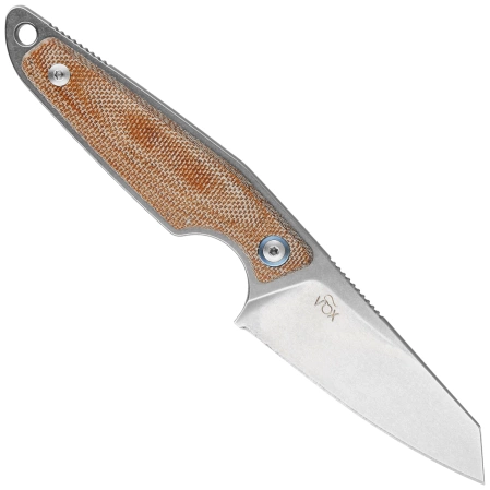 Nóż MKM Makro 2 Natural Canvas Micarta, Stonewashed by Jesper Voxnæs (MKMA02-NC)