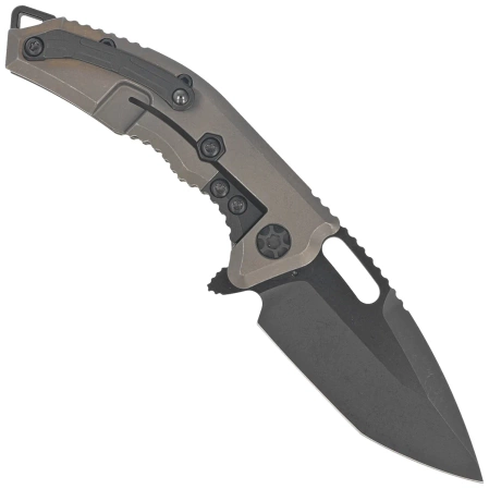 Nóż składany Heretic Medusa Manual T/E Antique Bronze Titanium, Black DLC MagnaCut by Tony Marfione Jr. (H009-6A-TIBRZ)