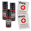 Zestaw 3x Gaz pieprzowy Sharg Nato Defence Gel 2mln Cone 50ml i 2x chusteczka dekontaminacyjna (40050-C)