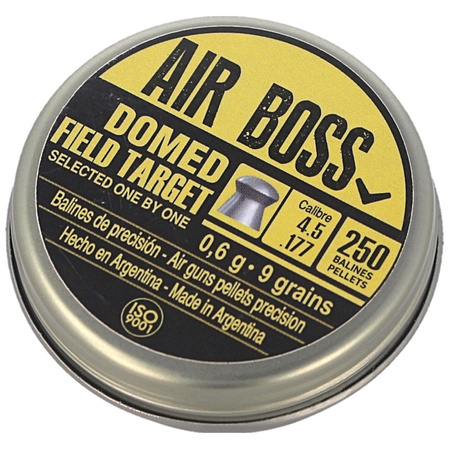 Apolo Air Boss Domed Field Target Airgun Pellets .177/4.5 mm, 250 pcs 0.60g/9.0gr (30204)