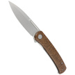 Nóż składany Civivi Cetos Brown Micarta / Steel, Silver Bead Blasted 14C28N (C21025B-1)