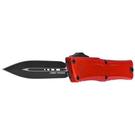 Microtech Combat Troodon Gen III D/E OTF Knife Tactical Red Aluminum, Black M390MK by Tony Marfione (1142-1RD)