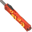 Microtech Hera II Mini D/E Signature Halloween Jack-o'-Lantern Aluminum, Satin M390MK OTF Knife by Tony and Sean Marfione (1702M-1HWJLS)