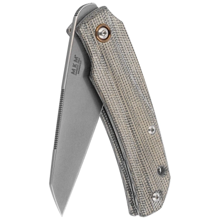 MKM Ice Knife Gray Canvas Micarta, Stonewashed MagnaCut by Tommaso Rumici & Denis Simonutti (MK IC-GC)