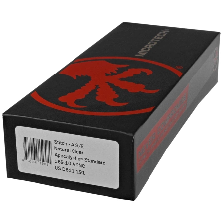 Nóż automatyczny Microtech Stitch-A S/E Natural Clear Aluminium, Apocalyptic M390 by Borka Blades and Tony Marfione (169-10APNC)