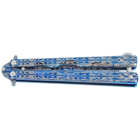 Martinez Albainox RainBlue Balisong Blue Printed Steel, Blue Printed 3Cr13Mov (02140)