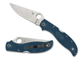 Nóż składany Spyderco Stretch 2 XL Lightweight Blue FRN, Satin K390 by Sal Glesser (C258FPK390)