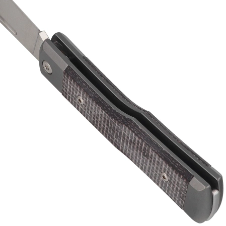 Scyzoryk Fox Gunstock Bison Micarta/Titanium, Satin M390 (FX-558 BI)