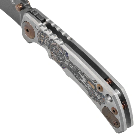 Spartan Blades Harsey Folder ''Crusaform'' Titanium, Black MagnaCut by William W. Harsey (SF5 Custom Crusaform)