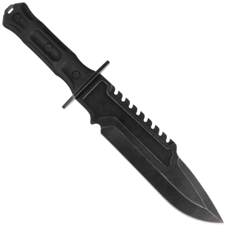 Nóż Third Decor Habitat Terminator Black Rubberized ABS, Stonewashed 420 (H0301)
