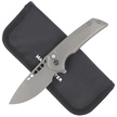 WE Knife Mini Malice Gray Titanium, Gray Stonewashed CPM 20CV by Ferrum Forge (WE054BL-2)