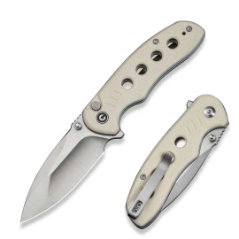 Civivi Triptych Knife Ivory G10, Satin 14C28N (C23085B-2)