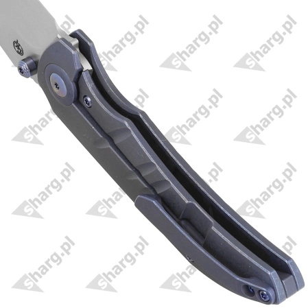 WE Knife Riff-Raff Blue Titanium, Hand Rubbed Satin CPM 20CV by Matthew Christensen (WE22020B-2)