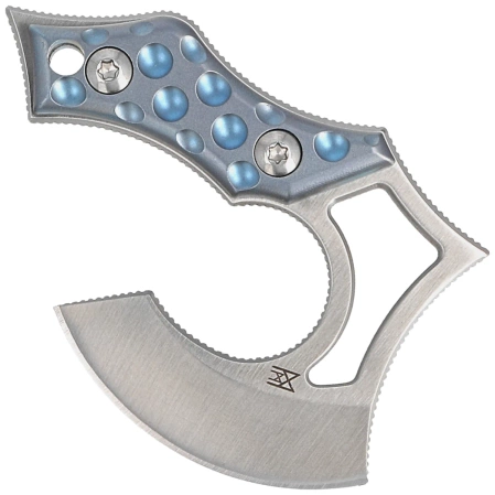 Nóż na szyję Midgards Messer Nori Nano Blue Titanium, Satin 14C28N (MM002)