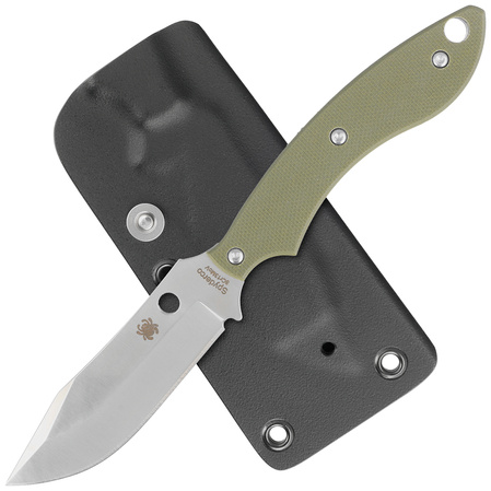 Spyderco STOK Bowie Old Green G10, Satin 8Cr13MoV by Sjoerd Stok knife (FB49GPOD)