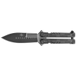 Third Decor Habitat Balisong Black Stainless Steel, Two-Tone 420 Butterfly Knife (K2448)