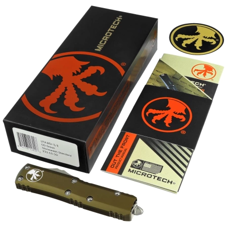 Nóż automatyczny OTF Microtech UTX-85 S/E OD Green Aluminium, Stonewashed M390 (231-10OD)
