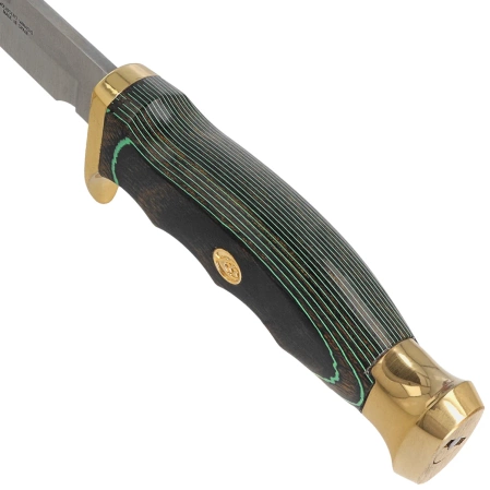 Muela Ranger-14GS Green Pakka Wood, Satin X50CrMoV15 knife