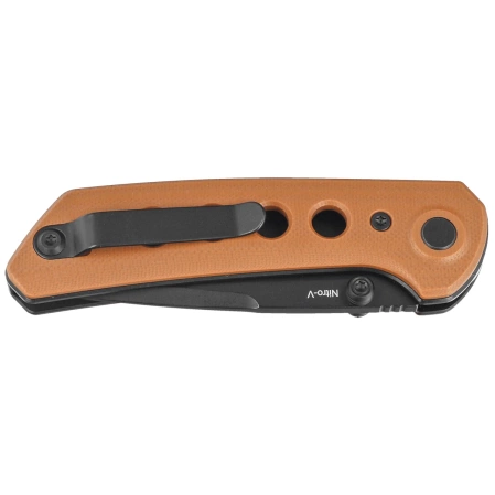Nóż składany Reate PL-XT Tan G10, Black PVD Nitro-V